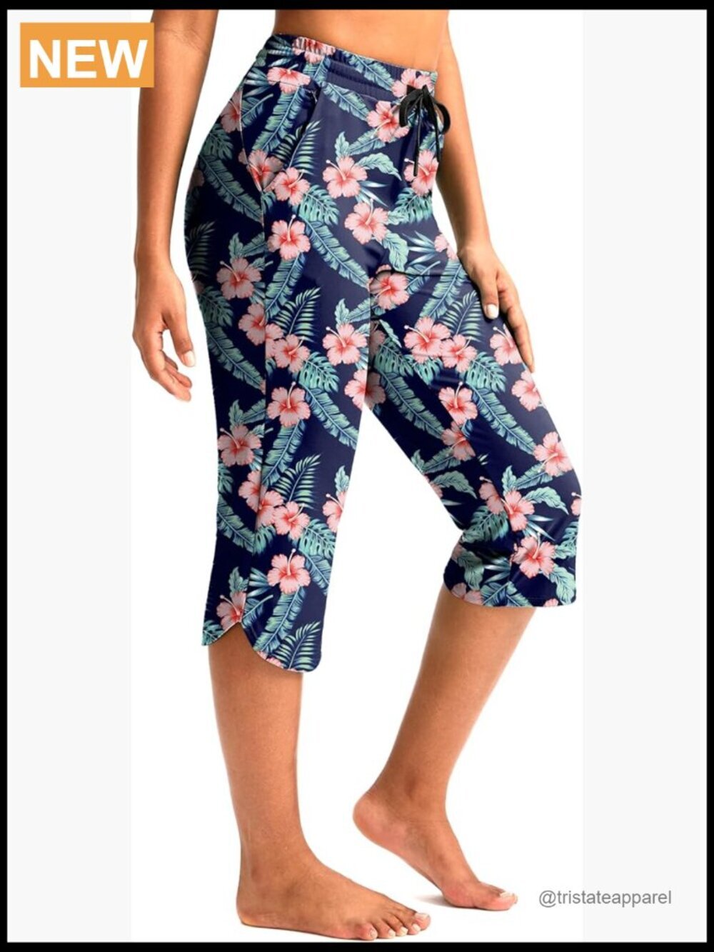Women's 18" Quick Dry UPF50+ Swim Capris with Pockets